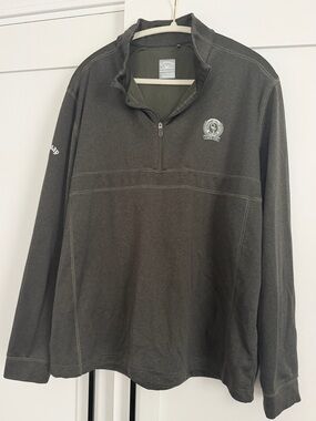 Men’s Callaway Olive Green Quarter-Zip Pullover